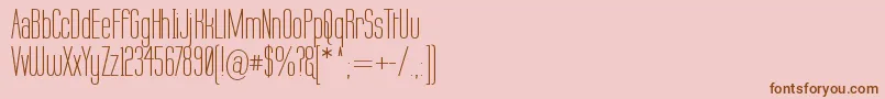 Labtop ffy-Schriftart – Braune Schriften auf rosa Hintergrund