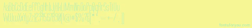 Fonte Labtop ffy – fontes verdes em um fundo amarelo