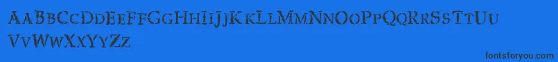フォントVtksExpert – 黒い文字の青い背景