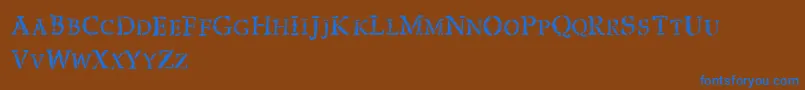 VtksExpert Font – Blue Fonts on Brown Background