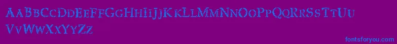 VtksExpert-Schriftart – Blaue Schriften auf violettem Hintergrund