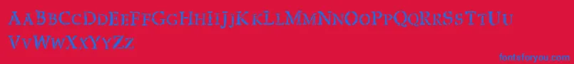 VtksExpert Font – Blue Fonts on Red Background