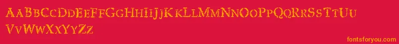 VtksExpert Font – Orange Fonts on Red Background