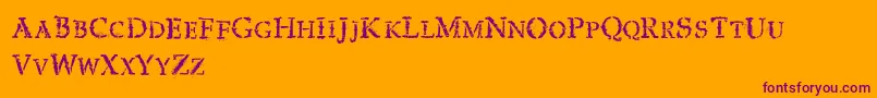 VtksExpert Font – Purple Fonts on Orange Background