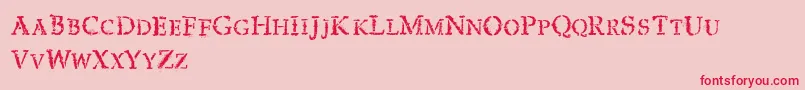 VtksExpert Font – Red Fonts on Pink Background