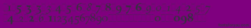 フォントFiguralOsFiguresLetPlain.1.0 – 紫の背景に黒い文字