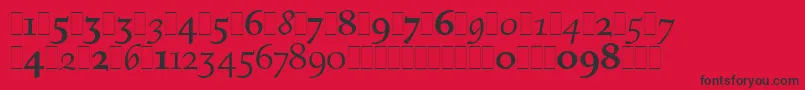 FiguralOsFiguresLetPlain.1.0-fontti – mustat fontit punaisella taustalla