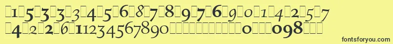 FiguralOsFiguresLetPlain.1.0 Font – Black Fonts on Yellow Background