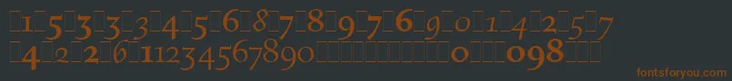 Шрифт FiguralOsFiguresLetPlain.1.0 – коричневые шрифты на чёрном фоне