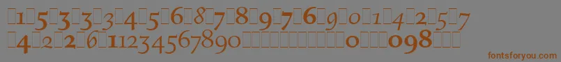 FiguralOsFiguresLetPlain.1.0 Font – Brown Fonts on Gray Background