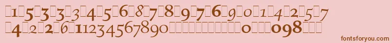 FiguralOsFiguresLetPlain.1.0 Font – Brown Fonts on Pink Background