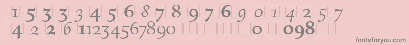 FiguralOsFiguresLetPlain.1.0 Font – Gray Fonts on Pink Background