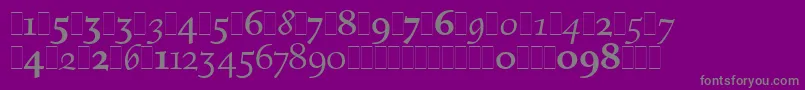 Шрифт FiguralOsFiguresLetPlain.1.0 – серые шрифты на фиолетовом фоне