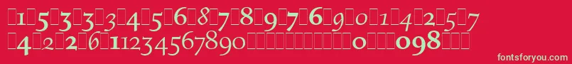 FiguralOsFiguresLetPlain.1.0 Font – Green Fonts on Red Background