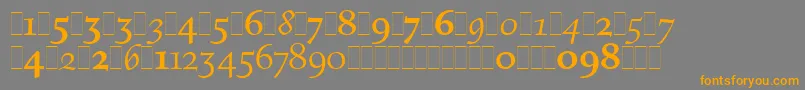 FiguralOsFiguresLetPlain.1.0 Font – Orange Fonts on Gray Background