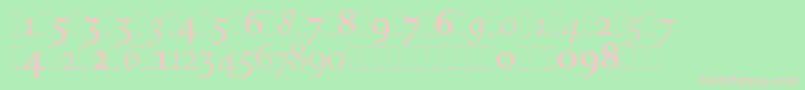 FiguralOsFiguresLetPlain.1.0 Font – Pink Fonts on Green Background
