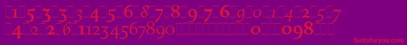 FiguralOsFiguresLetPlain.1.0 Font – Red Fonts on Purple Background