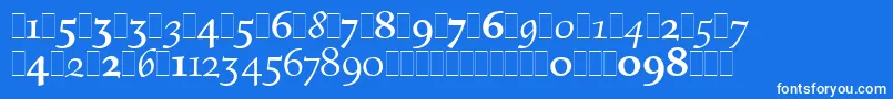 フォントFiguralOsFiguresLetPlain.1.0 – 青い背景に白い文字