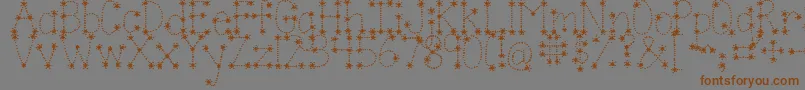 Jandasparkleandshinebold Font – Brown Fonts on Gray Background