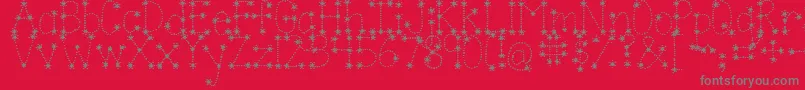 Jandasparkleandshinebold Font – Gray Fonts on Red Background