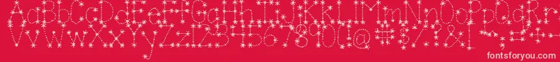 Jandasparkleandshinebold Font – Pink Fonts on Red Background