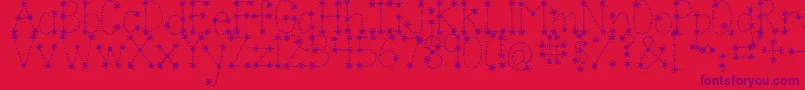 Jandasparkleandshinebold Font – Purple Fonts on Red Background