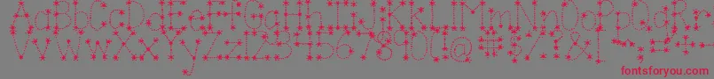 Jandasparkleandshinebold Font – Red Fonts on Gray Background