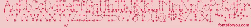 Jandasparkleandshinebold Font – Red Fonts on Pink Background