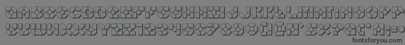 Zoomrunner3D Font – Black Fonts on Gray Background