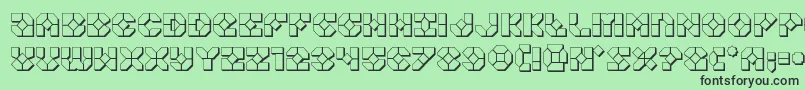 Zoomrunner3D Font – Black Fonts on Green Background