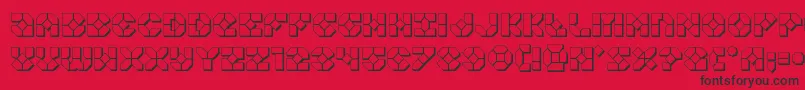 Zoomrunner3D Font – Black Fonts on Red Background