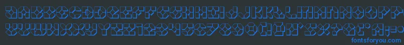 フォントZoomrunner3D – 黒い背景に青い文字