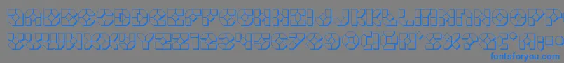 Zoomrunner3D Font – Blue Fonts on Gray Background