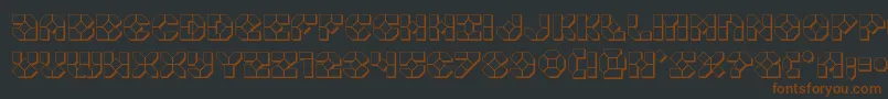 Шрифт Zoomrunner3D – коричневые шрифты на чёрном фоне