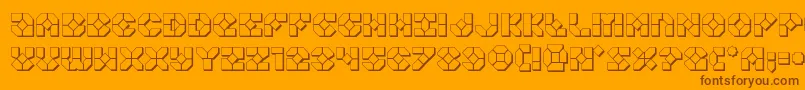 Zoomrunner3D Font – Brown Fonts on Orange Background