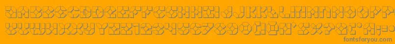 Zoomrunner3D Font – Gray Fonts on Orange Background