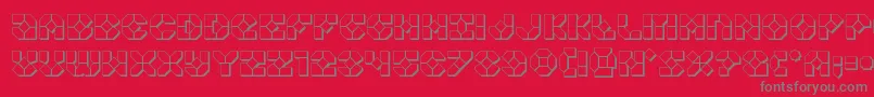 Zoomrunner3D Font – Gray Fonts on Red Background