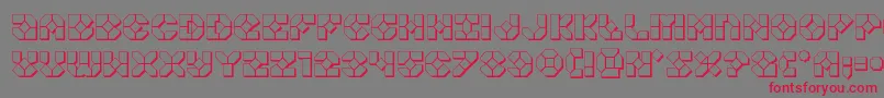 Zoomrunner3D-Schriftart – Rote Schriften auf grauem Hintergrund