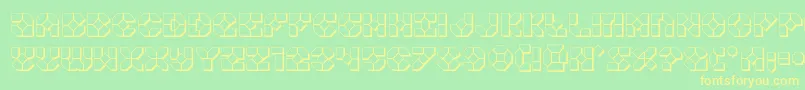 Zoomrunner3D Font – Yellow Fonts on Green Background
