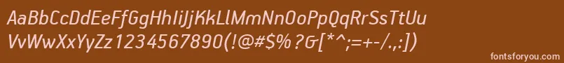 fuente PfhandbookproItalic – Fuentes Rosadas Sobre Fondo Marrón