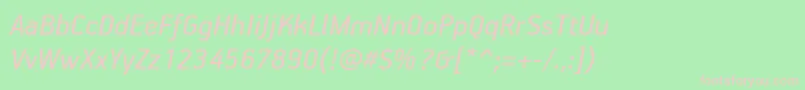 PfhandbookproItalic Font – Pink Fonts on Green Background