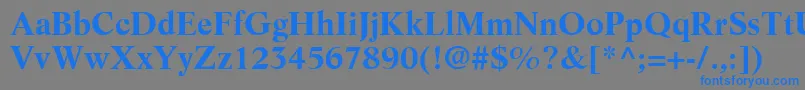 LifeLtBold Font – Blue Fonts on Gray Background