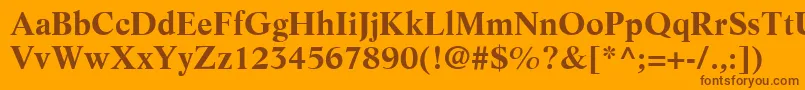 LifeLtBold Font – Brown Fonts on Orange Background