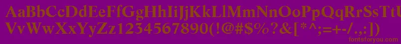 LifeLtBold Font – Brown Fonts on Purple Background
