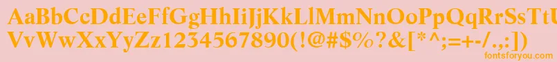 LifeLtBold Font – Orange Fonts on Pink Background
