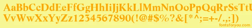 LifeLtBold Font – Orange Fonts on Yellow Background