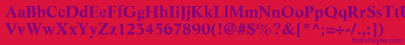 LifeLtBold Font – Purple Fonts on Red Background