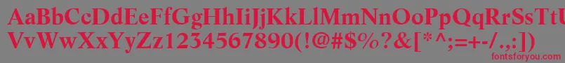 LifeLtBold Font – Red Fonts on Gray Background