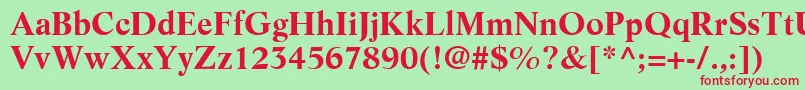 LifeLtBold Font – Red Fonts on Green Background