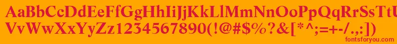 LifeLtBold Font – Red Fonts on Orange Background